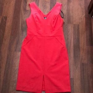 Red Cutout Back, Slit Dress - Size 10
